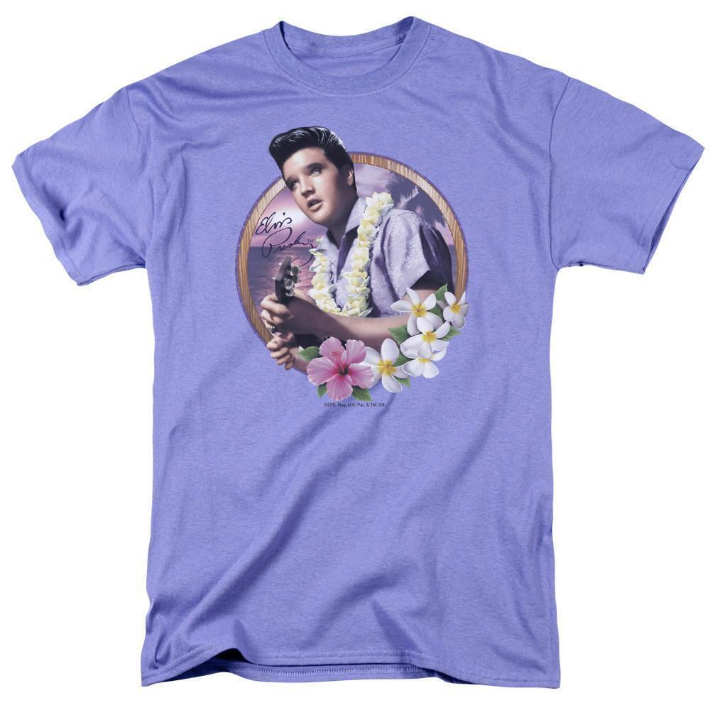 Elvis Presley Luau King Adult 181 T Shirt Lavendar